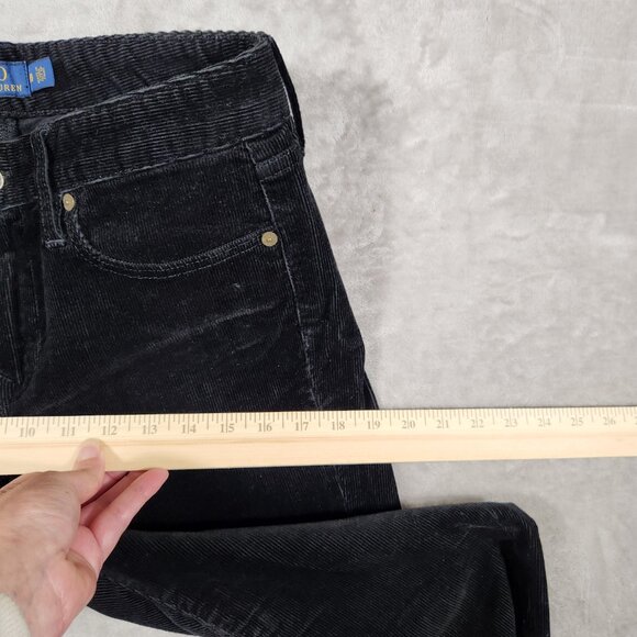 Polo Ralph Lauren Corduroy Stretchy Slim Pants Black Women's Size 10 - Picture 9 of 14